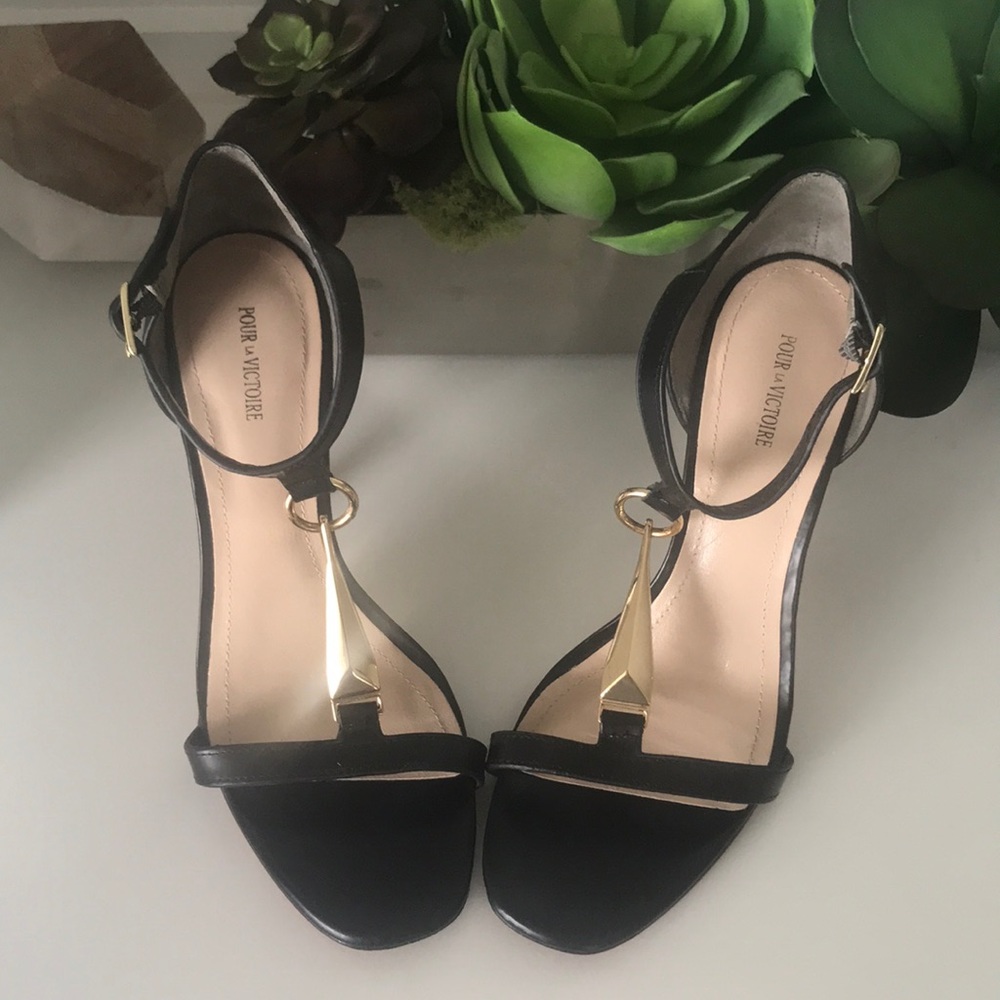 Pour la Victoire 4 inch leather heels, like new